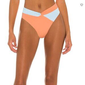 L*Space Orange Blue Two Tone Nancy Lee Bikini Bottom